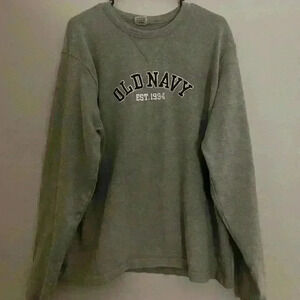 Vintage Y2K Old Navy Heavyweight Crewneck Sweater Gray Size Men’s